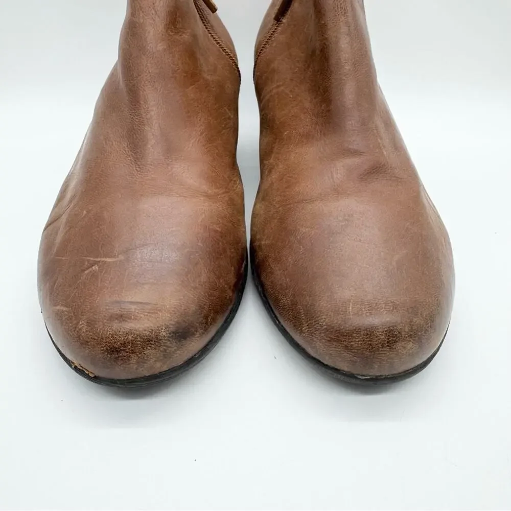 Dansko Raina Leather Low Heel Dip Side Comfort Bootie Brown Sz 40 Office Minimal - Picture 6 of 15